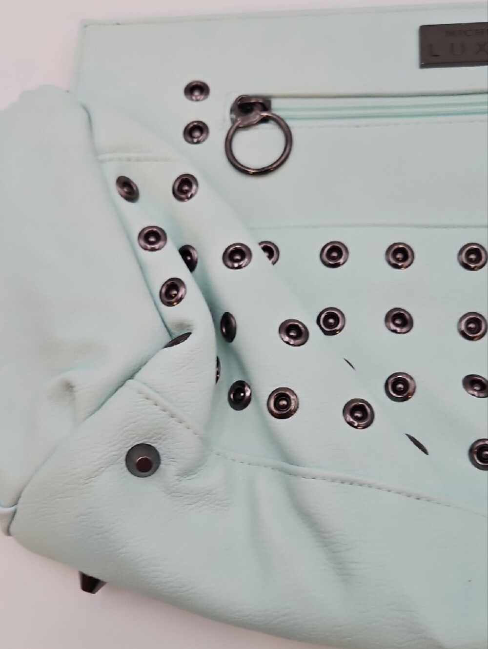 Miche Luxe Mint Shell with Black Eyelet Accents New Prima Strap - Picture 4 of 13